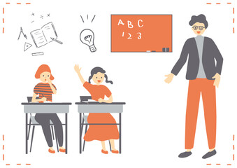 授業を受ける子供達