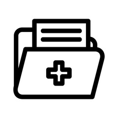 medical file icon or logo isolated sign symbol vector illustration - high quality black style vector icons
