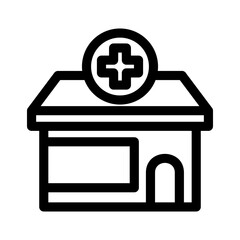 Obraz premium pharmacy store icon or logo isolated sign symbol vector illustration - high quality black style vector icons 