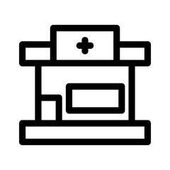 pharmacy store icon or logo isolated sign symbol vector illustration - high quality black style vector icons
