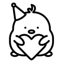 Fototapeta premium chick cartoon icon