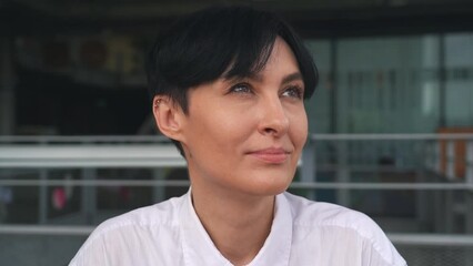 Beautiful young business woman with alternative look at work. Technology and informatic professional developer office portraits