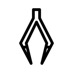 tweezers icon or logo isolated sign symbol vector illustration - high quality black style vector icons
