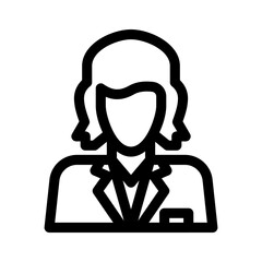 woman doctor icon or logo isolated sign symbol vector illustration - high quality black style vector icons
