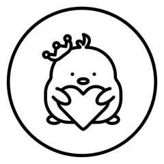 Obraz premium chick cartoon icon