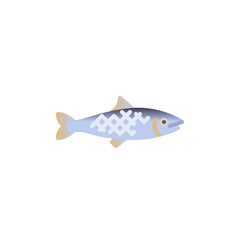 Sardine fish flat icon