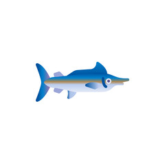 Marlin fish flat icon