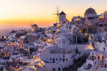 The best Sunset over Oia, Santorini, Cyclades, Greece - obrazy, fototapety, plakaty