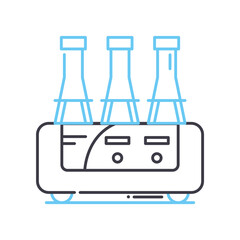 drinking production line icon, outline symbol, vector illustration, concept sign