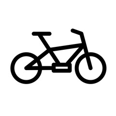 Bicycle and bicycle parking pictogram. Vector.