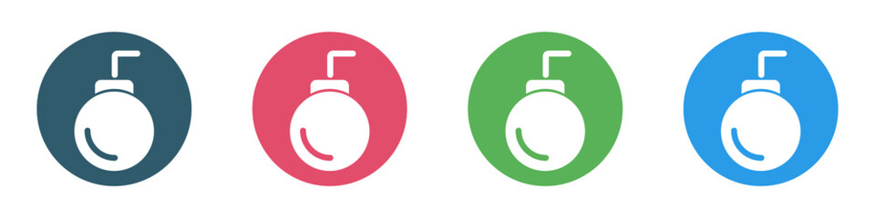 Bomb icon set. Bombshell. Vector.