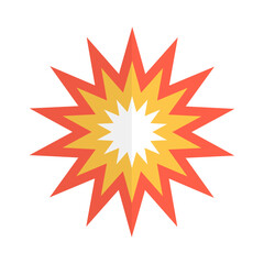 Explosion icon. Explosion impact. Bombing. Vector.