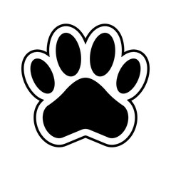 Cat and dog paw icon. Animal symbol. Vector. - obrazy, fototapety, plakaty