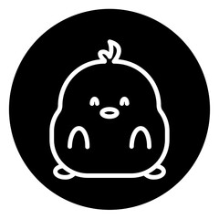 Fototapeta premium chick cartoon icon