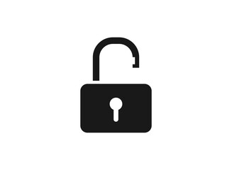 lock icon isolated on white background.