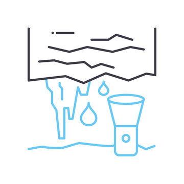 recommend clip art: caving line icon, outline symbol, vector illustration, concept sign