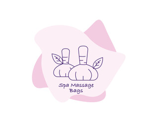 spa massage bag line icon vector illustration 