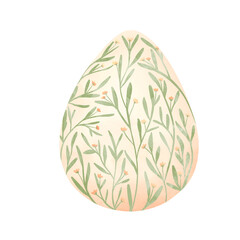 Easter egg with flowers