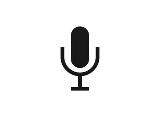 Microphone Icon vector flat design.