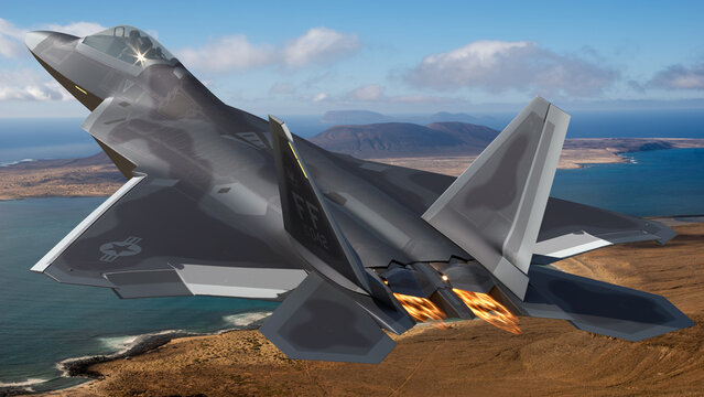 Lockheed Martin F-22 Raptor in flight