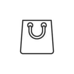 Shopping bag line icon