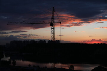 Fototapeta premium beautiful sky landscape at sunset