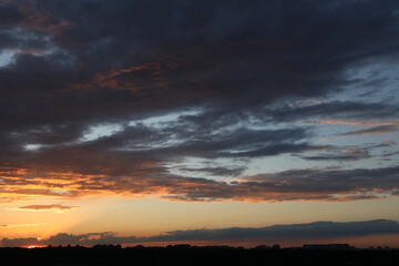 beautiful sky landscape at sunset