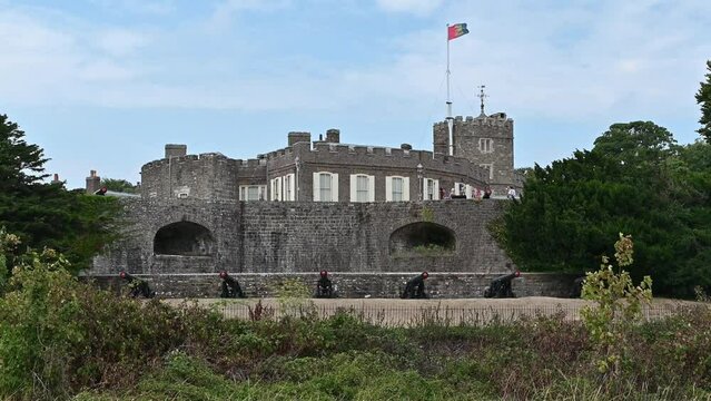 Cannon on the ramparts of an English Artillery Fortress. 