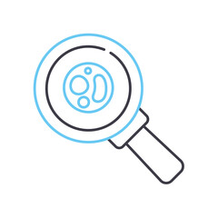 blood analysis report line icon, outline symbol, vector illustration, concept sign