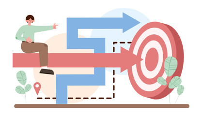 Path concept. Life course or business way, plan or strategy.