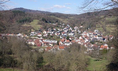 Fototapeta na wymiar Lautertal-Elmshausen im Odenwald