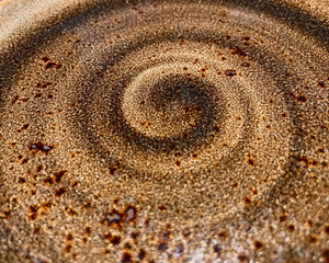 Swirls on a ceramic plate