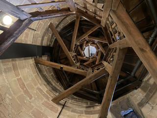 Ancient stairs to castle tower