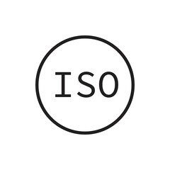 ISO sensitivity photo camera mode icon isolated on white background. Vector illustration