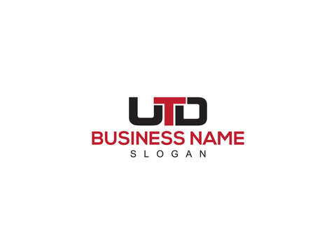 Abstract UTD Logo Icon, Unique utd Logo letter Vector Image Design With Three Letter For You