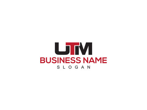 Abstract UTM Logo Icon, Unique utm Logo letter Vector Image Design With Three Letter For You