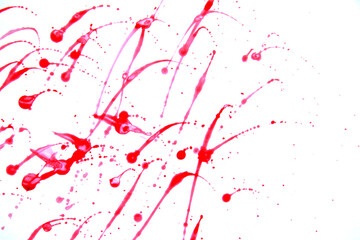 Details of red ink on paper