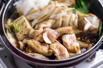 鶏肉のすき焼き