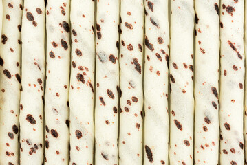 wafer rolls with chocolate, background