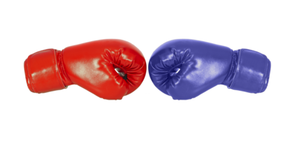 red and blue Boxing gloves