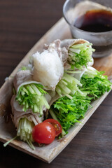 水菜の豚バラ巻き