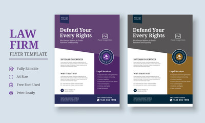 Law Firm Flyer Template, Law Firm and Legal Services Flyer, Law Firm And Consultancy Flyer, Legal Corporate Law Firm Business Flyer poster leaflet Template design