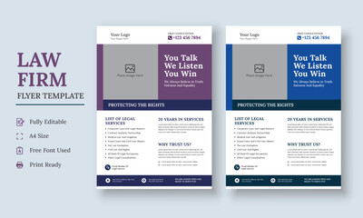 Law Firm Flyer Template, Law Firm and Legal Services Flyer, Law Firm And Consultancy Flyer, Legal Corporate Law Firm Business Flyer poster leaflet Template design