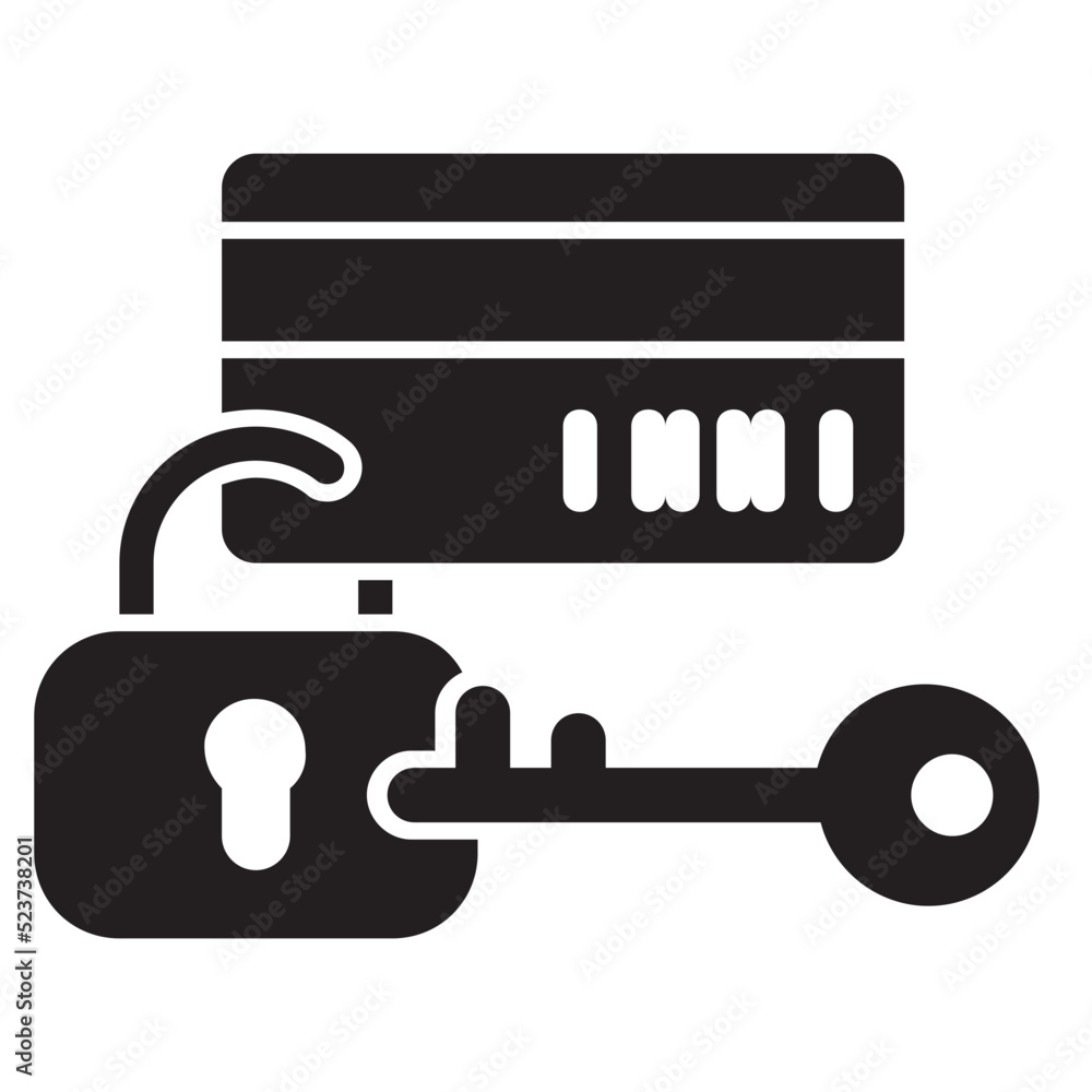 Poster secure payment solid icon.