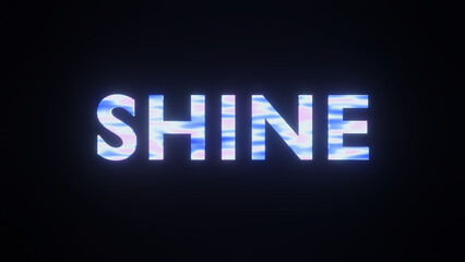 3d render of retro colored glowing text