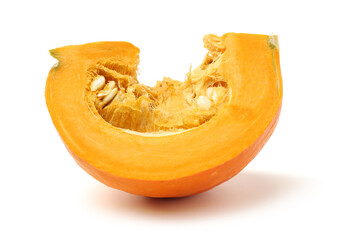 Orange pumpkin on white background 