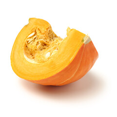 Orange pumpkin on white background 