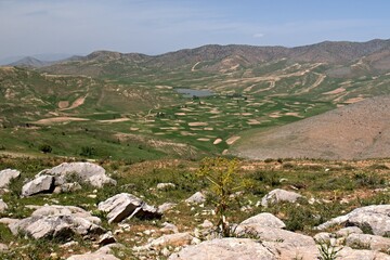 Fototapeta na wymiar View of the Zarafshan Range. Kashkadarya Region, south of Samarkand city. Uzbekistan.