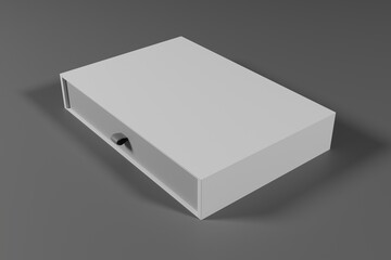 illustration white box packaging for brand presentation on 3d rendering