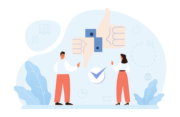 Comparison concept. Pros and cons with two choices. Risk and benefits